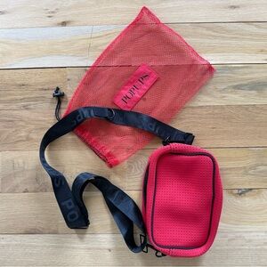 Pop Ups Red Crossbody Camera Bag with Black Strap